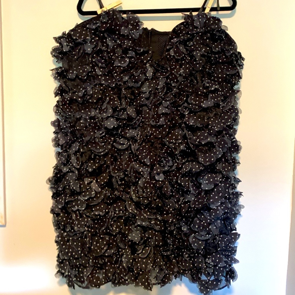Anthropologie Black and White Strapless Dress